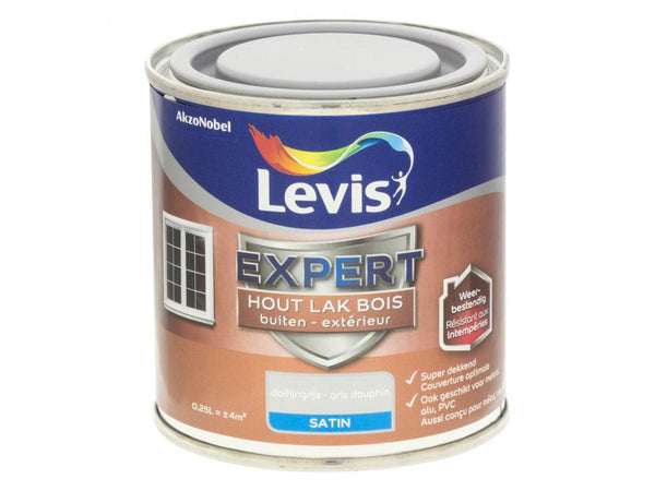 Levis Expert Wood outdoor Painting Satin 0,25L 7410 dolphin gray