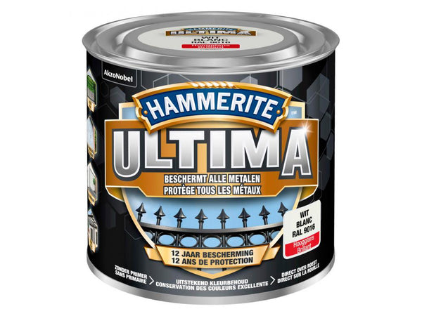 Hammerite Ultima metal paint High Gloss 0.25L RAL9016 White