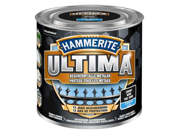 Hammerite Ultima metal paint Satin 0.25L RAL9005 Black