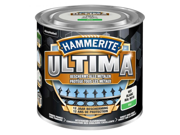 Hammerite Ultima metal paint Mat 0.25L RAL9016 White