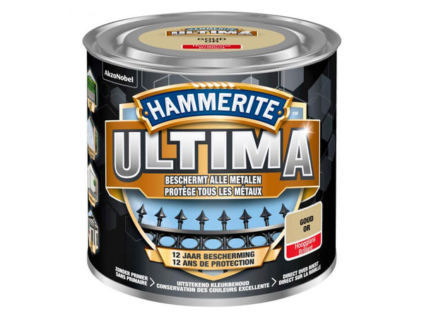 Hammerite Ultima metal paint High Gloss 0.25L Gold