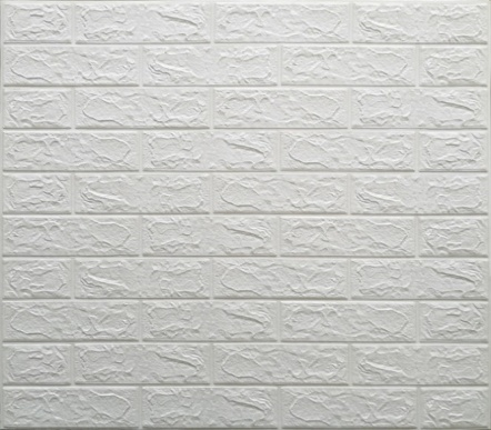 Adhesive White sticker brick shape 70cm x 77cm